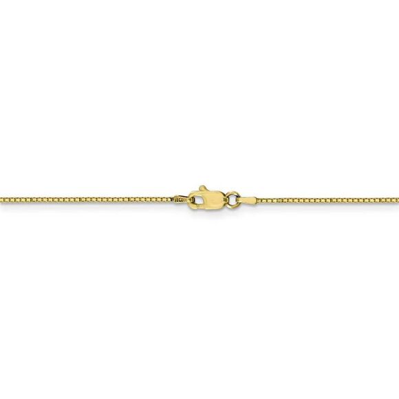 0.9mm, 10k Yellow Gold, Box Chain Necklace, 18 Inch - Picture 4 of 8